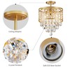 WUZUPS Crystal Drum Chandelier Flushmount Ceiling Light Modern Lighting Fixture