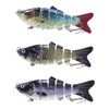 Fishing Lures, 3 Pieces Artificial Bait Pike Artificial Bait Fishing Equipment Rubber Bait Fishing Sets Jigs Head with Hooks, Reactive and Aggressive Artificial Bait, Fishing Gifts for Men