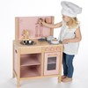 Label Label: Wooden Kitchen Play Set - Pink - Standing