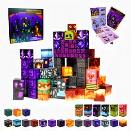 HUIZHOU Magnetic Blocks,Magnetic Building Toys for Montessori Birthday Gifts - STEM Sensory Toys for 3 4 5 6 7 8 9 10 Boys & Girls (100 magma caves)