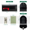 BlissBoard Mailboxes for Outside, Galvanized Steel Medium Black Metal Mailbox,