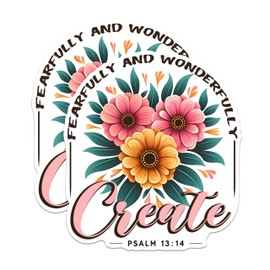 (2 Pack) Scripture Magnets - Floral Christian Art Magnets - Inspirational Home Decor Magnets- 5" On Longest Side - for Fridges, Toolboxes, Cars - Made in USA - MAG2826