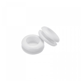 sourcing map Rubber Grommet Mount Dia 12mm Round Double-Sided for Wire Protection White Pack of 10