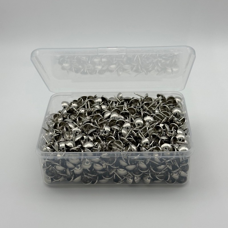 decotacks® Silver Finish Upholstery Nails/Tacks 7/16in - 500 Pcs [Nickel/Silver