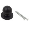 Die-Cast Round Bi-Fold Door Knob, 1-1/4 Inches with 1-3/4" Backplate,