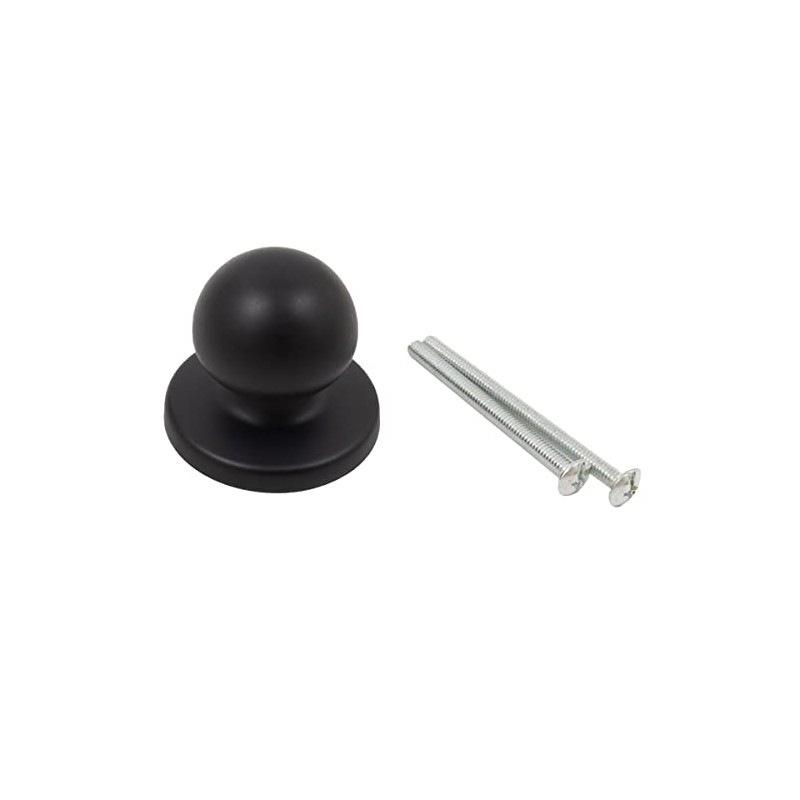 Die-Cast Round Bi-Fold Door Knob, 1-1/4 Inches with 1-3/4" Backplate,