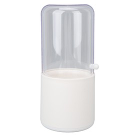 Makeup Brush Holder White with Pearl Filling Rotating 180 Degree Sliding Track Side Opening Cosmetic Brush Organizer