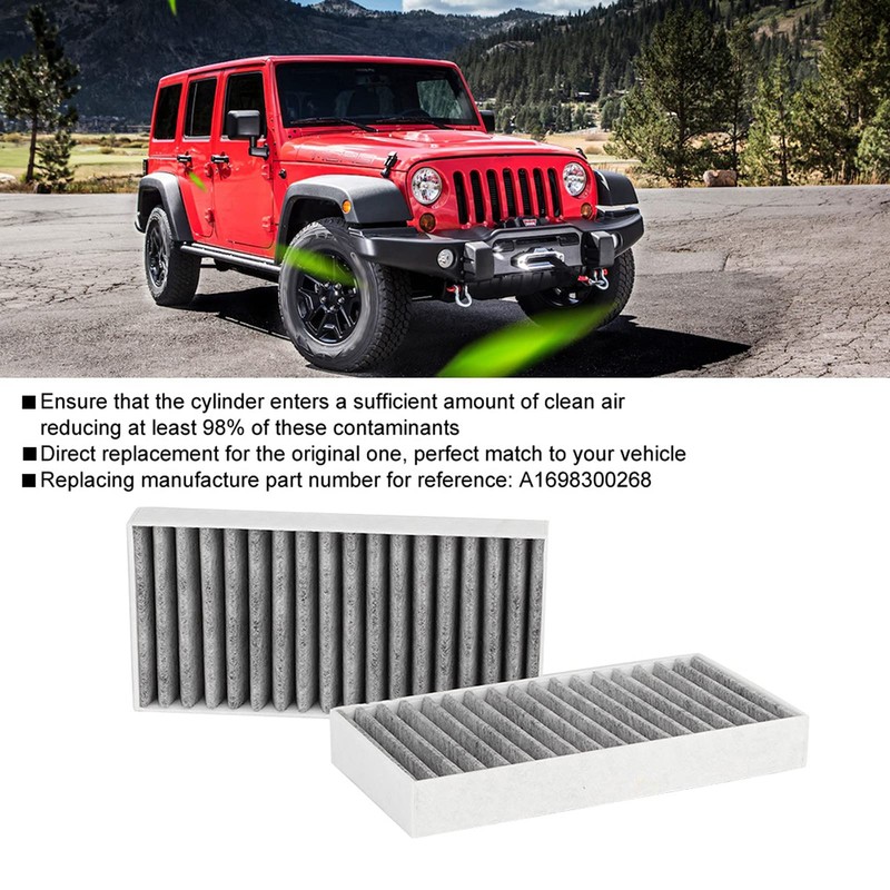 Acouto for Jeep jk wrangler-2PCS Car Cabin Air Filter 55111302AA,68233626AA