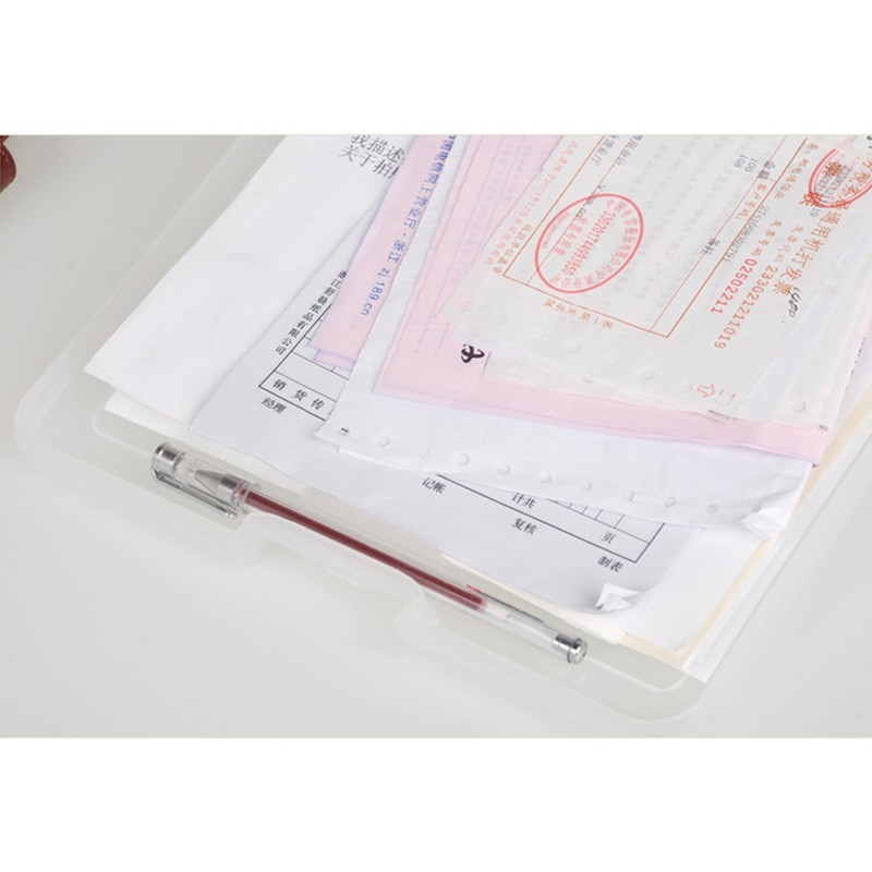 Panavage Clipboard Folder, A4 File Board, Binder, Conference Pad, Translucent