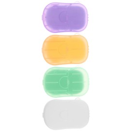 Kisangel Portable Travel Soap Sheets of Lavender Milk Lemon Scented Hand Washing Paper for Outdoor Hygiene and Convenient Travel Use