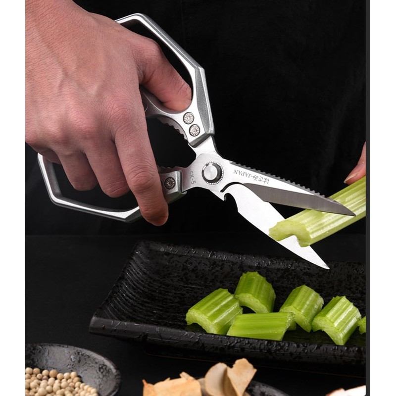 Premium Kitchen Scissors,Heavy-Duty Stainless Steel Kitchen Shears,Multi-Purpose Scissors with Serrated