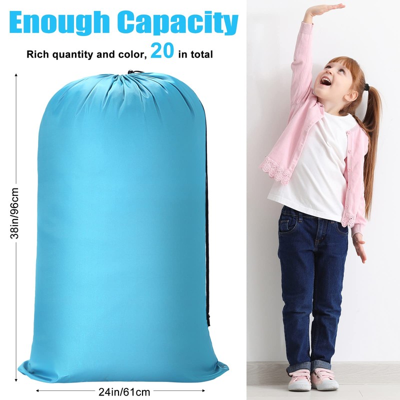 Sanwuta 40 Pcs 38" x 24" Large Laundry Bags Bulk