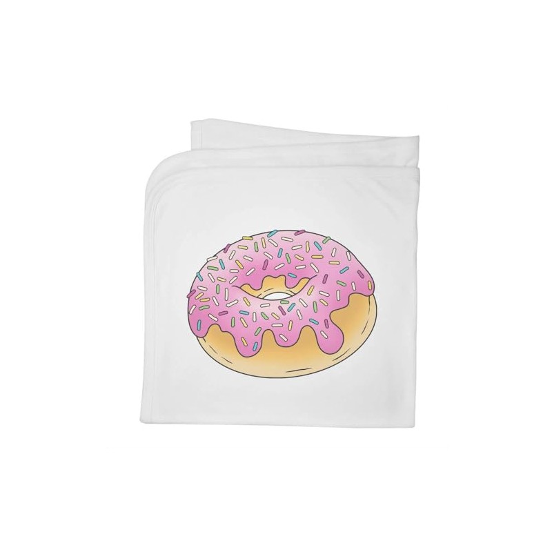 Azeeda 'Pink Sprinkle Doughnut' Cotton Baby Blanket/Shawl (BY00040065)