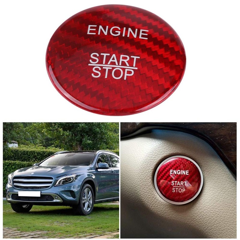 Yosoo Replacement Carbon Fiber Engine Start Button for ABC GLC