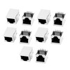 sourcing map 10 Pcs RJ45 Modular Jack 8P8C PCB Mount