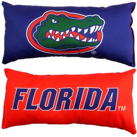 College Covers Solid Color Bolster Travel Pillow, 1 Count (Pack of 1), Florida Gators
