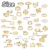 agogue 43 Pieces Adjustable Ring Gold Set, Jewellery Gold Rings