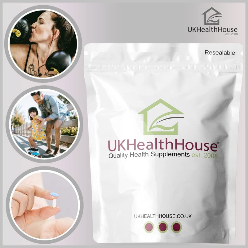 UKHealthHouse L-Glutamine Amino Acids 600mg x 180 Capsules Rapid Release