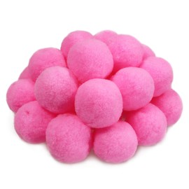 TOAOB Pack of 30 5 cm Pink Pompoms for Crafts Large Pom Poms