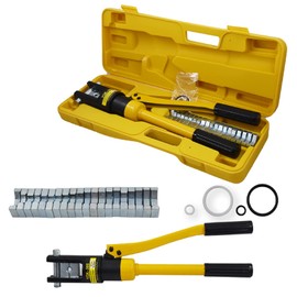 Hydraulic Crimping Tool 16 Ton Battery Cable Hose Wire Crimper with 11 Dies
