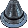 Dektite #3 Black EPDM Metal Roof Pipe Flashing, Round Base,