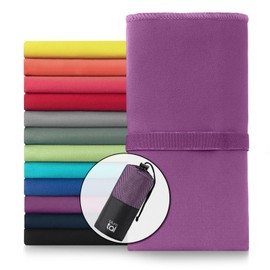 Blumtal Mikrofaser Handtuch 140x70 cm - Sporthandtuch aus schnelltrockneder Mikrofaser - Fitness Handtuch Sport - Mikrofaser Handtücher - Handtuch Fitnessstudio - Reisehandtuch - Gym Towel Lila