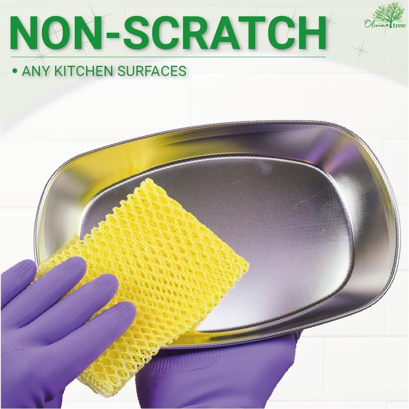 5PCS Innovative Dish Washing Net Cloths,Scourer,Quick Dry, Mesh net for