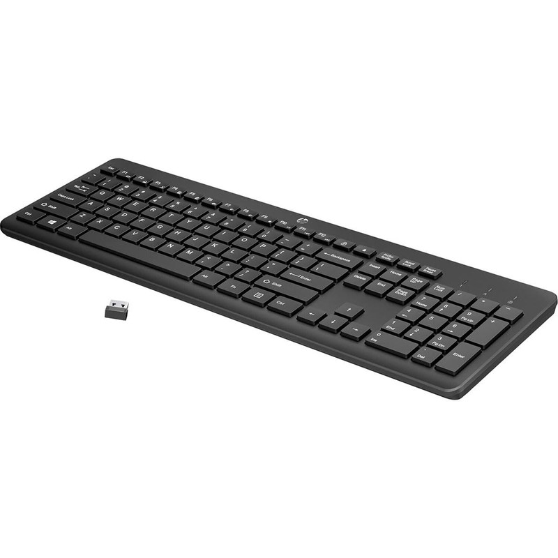 HP 230 Wireless Keyboard - Wireless Connection - Low-Profile, Quiet