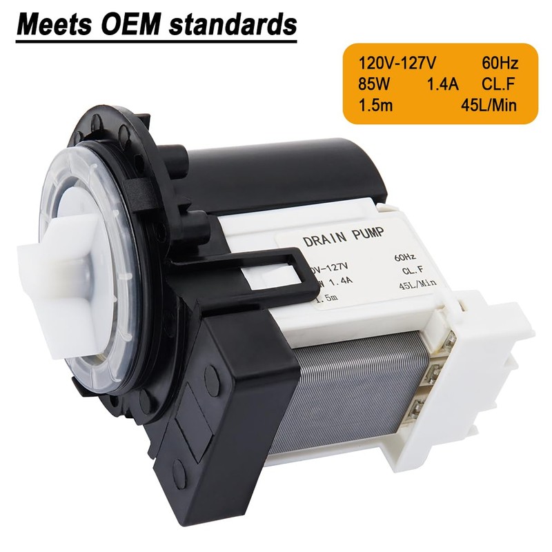 Washer Drain Pump Fit for LG WM2501HVA WM3470HVA WM8100HVA WM8000HVA