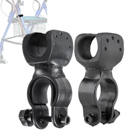 BAOZENP Universal Cane Holder for Drive Rollator, Wheelchair, Walker, Elderly Crutches Stick Bracket Accessories, 1" ID (2 PCS)
