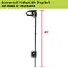 D&D Technologies QB240 Q-Bolt Drop Bolt, Padlockable with Padlock Storage