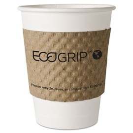 Eco-Products Ecogrip Hot Cup Sleeves - Renewable And Compostable, Fits 12, 16, 20, 24 Oz Cups, Kraft, 1,300/carton