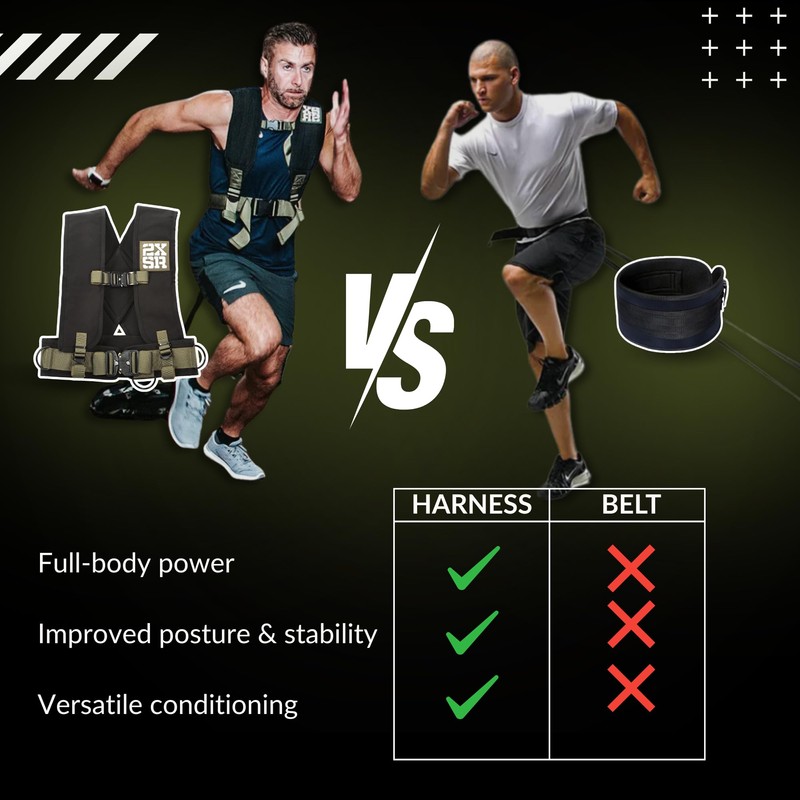 2XSR Pull Sled Harness with Drag Strap for Fitness Strength