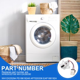 WH03X32158 Washer Speed Sensor, WH12X26330 Washing Machine Speed Sensor Compatible with GE Hotpoint Washer, Replaces WH12X25294 AP7020336 PS16619248 EAP16619248