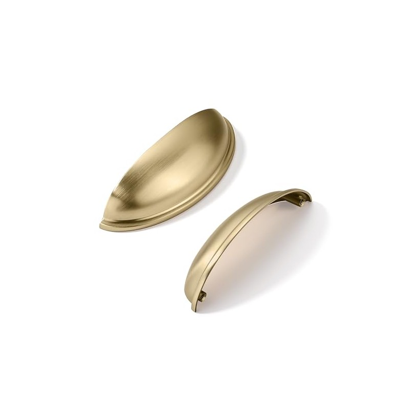 khtumeware 10 Pack 3-1/2" Drawer Pulls Champagne Bronze Cabinet Cup