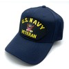 Infinite Hats US Navy Veteran Patch Adjustable Baseball Cap (Navy)