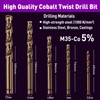 12Pcs Titanium-Plated Screw Extractor & HSS Cobalt Drill Bit Set,