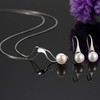 PUPILLEMON 925 Sterling Silver Pearl Necklace and Earring Set, Freshwater
