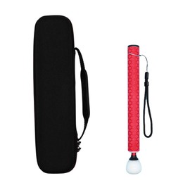 Aluminum Telescopic Blind Cane with Rolling Tip 12 inch-59 inch，with 2 Tips (Red Handle)