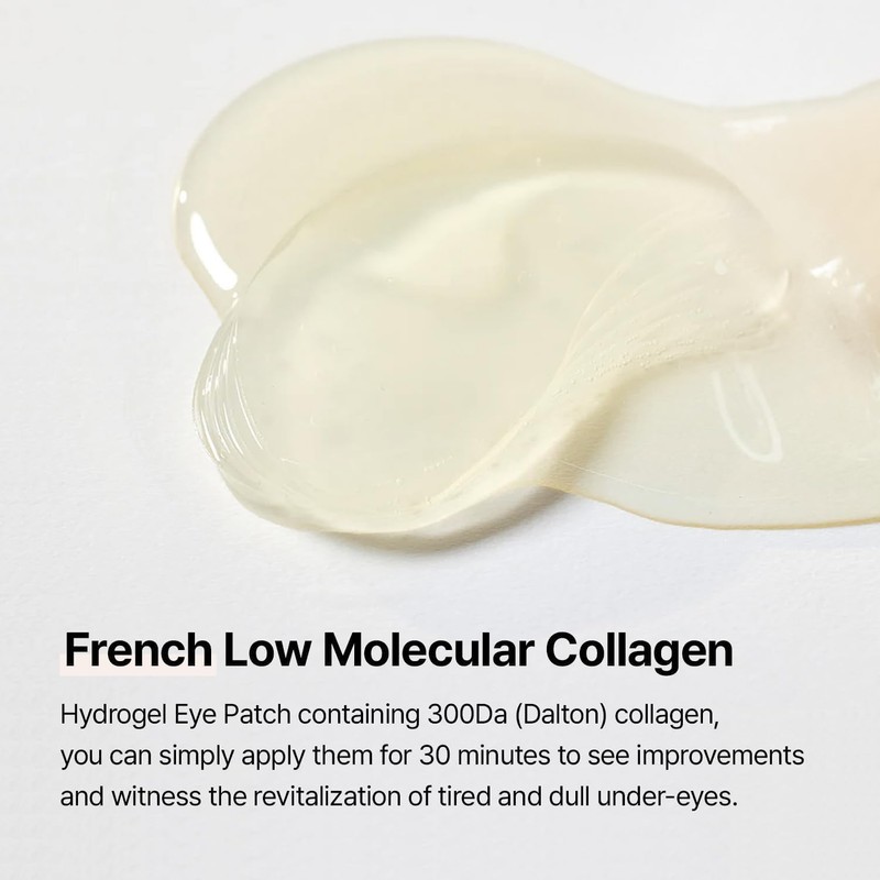 Mixsoon Parches de Hidrogel de Colágeno para Ojos, Colágeno Molecular