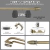 Double Curtain Rods Antique Bronze,Room Darkening Curtain Rod for 72-144