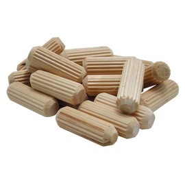Richelieu R77175- 3/8 in (10 mm) x 1 1/2 in (38 mm) Fluted Beechwood Dowel Pin, 27-Pack
