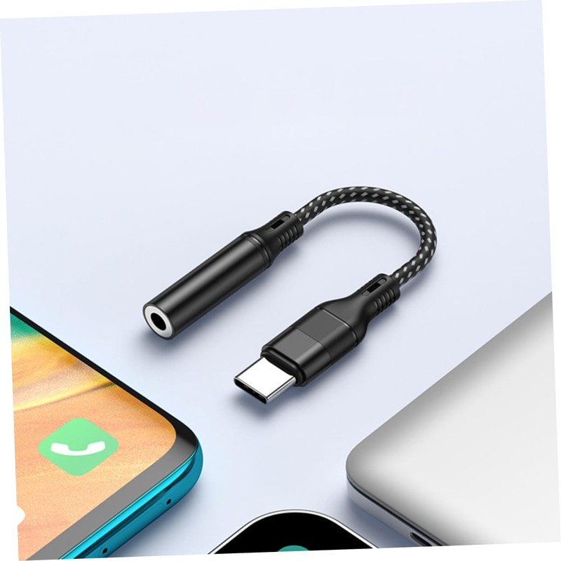 LABRIMP USB C to Headphone Adapter Durable Aux USB C