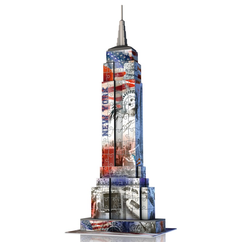 3D Jigsaw Puzzle - Empire State Building Flag Edition