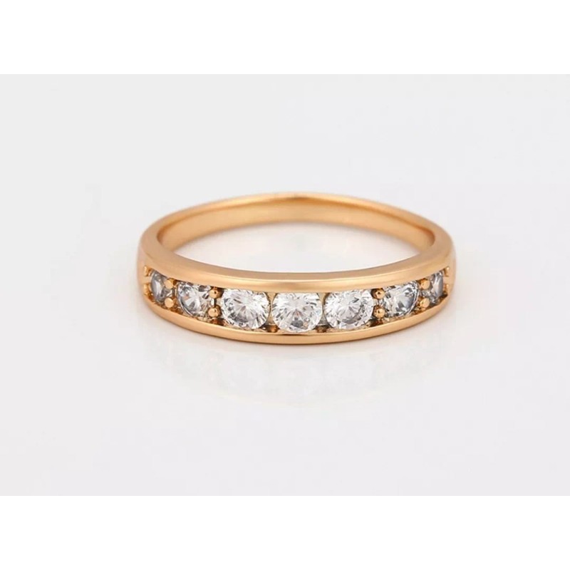Dtup Anillo De Compromiso Chapado En Oro De 18k Churumbela
