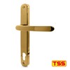 TSS Polished Brass UPVC Door Handle Pair Set, 117mm PZ