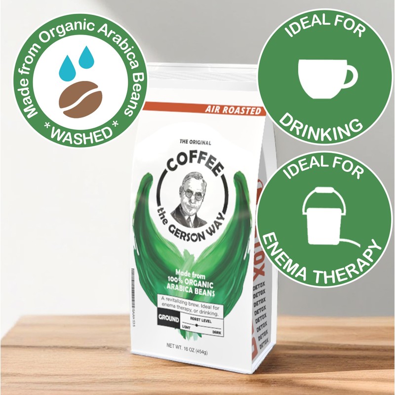 Coffee, The Gerson Way - Medium Grind, Medium (Air) Roast,