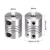 sourcing map Motor Shaft Replacement 6 mm to 6 mm