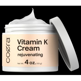 Horbaach Vitamin K Cream | 4 oz | Premium Formula for Bruises, Spider Veins | by Coera