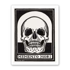 Squiddy Memento Mori (1916) by Julie de Graag - Vinyl Sticker Decal for Phone, Laptop, Water Bottle (3" high)